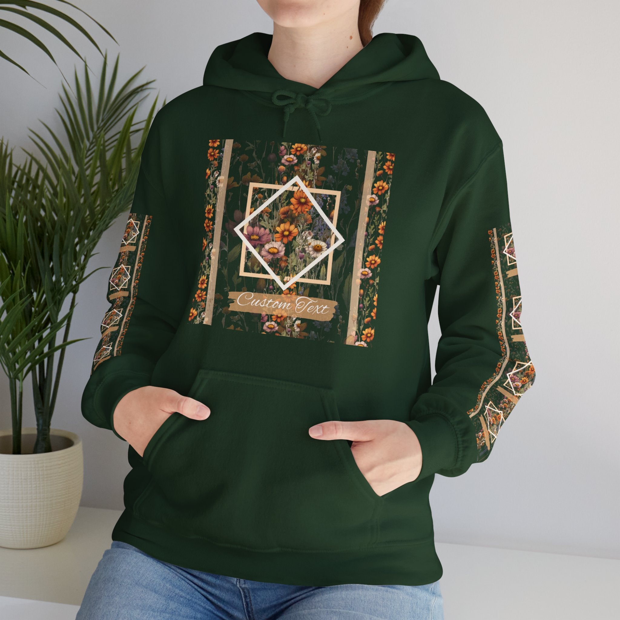 Customized Monogram Floral Multicolored Wildflower Crewneck Sweatshirt Hoodie Ayrosiaa